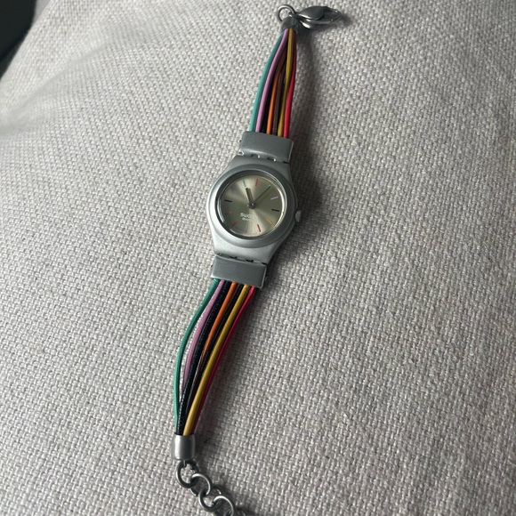 SWATCH Irony Womens Watch - Vintage 2003 AG Irony Filamento Multi-Colored Band - Picture 3 of 5